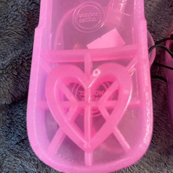 NNT wonder nation pink w/rhinestones/buckle up sandals available sizes in 4 & 5 - Picture 8 of 9